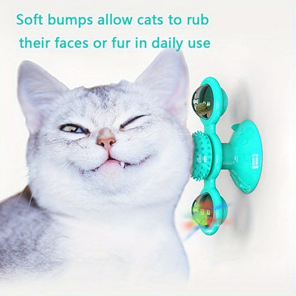 Interactive Windmill Cat Toy - Non-Electric Rotating Play Wheel for Cats, Enhances Vitality and Bonding