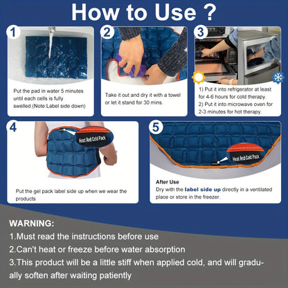 Reusable Full Back Ice Pack for Shoulder and Back Injuries - Cold Compress Therapy for Swelling, Bruises, and Sprains - Hand Wash Only - Rainbow Brand