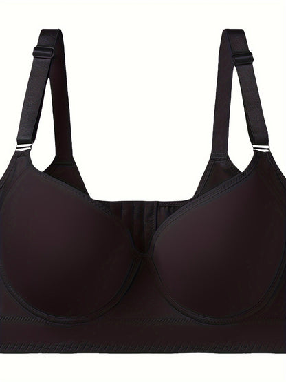 Women's Plus Size Simple Bra - Solid Non-Padded Comfort Fit T-Shirt Bralette