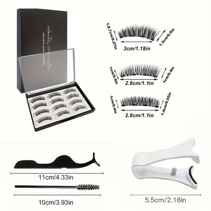 3D Magnetic Eyelashes – Non-Allergenic, Reusable, Waterproof, Easy Application for a Festive Look