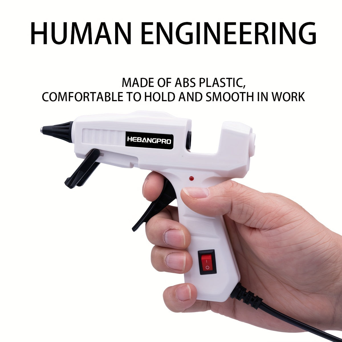 30W Handheld Glue Gun Kit with 30 Sticks - Dual Voltage (110V/220V), US Plug, Perfect for Crafts and Repairs