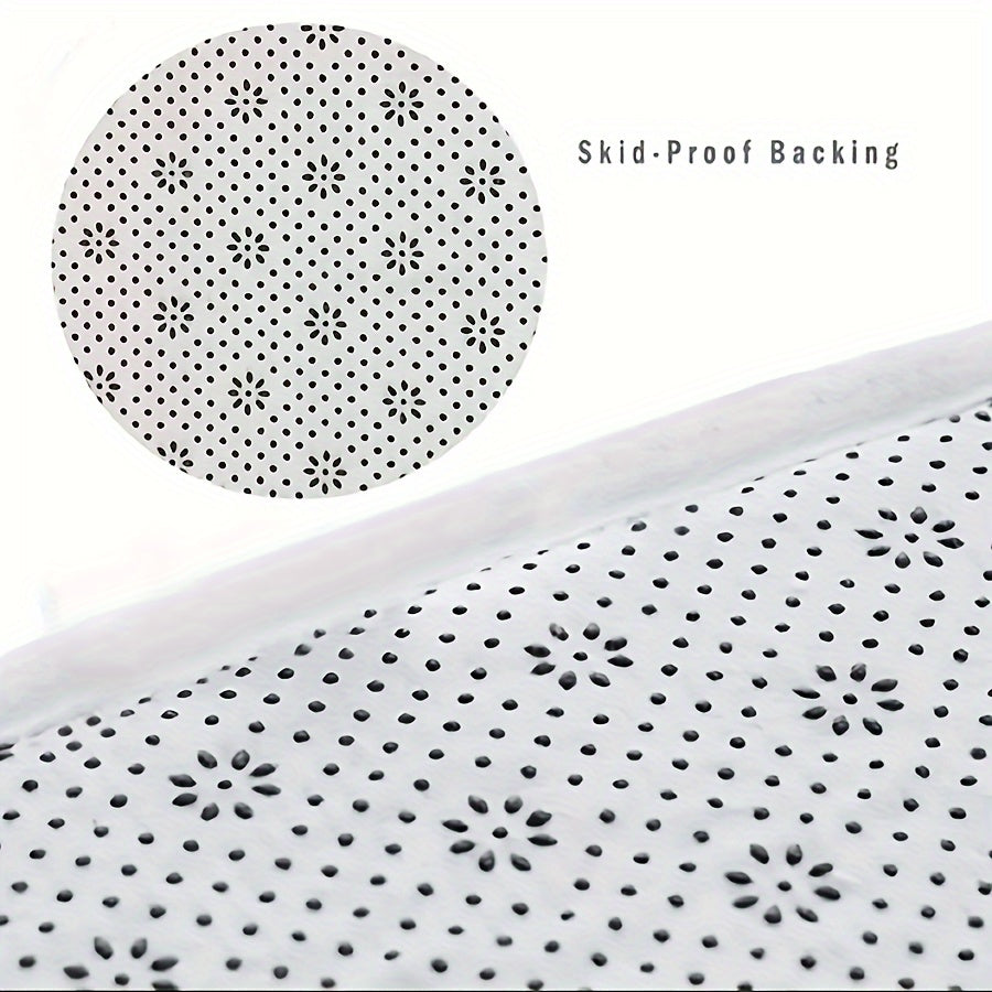 Black and White Text Pattern Rug – Soft, Comfortable, Waterproof Non-Slip Floor Mat, Absorbent and Machine Washable for Kitchen, Living Room, Bedroom, Hallway, Bathroom