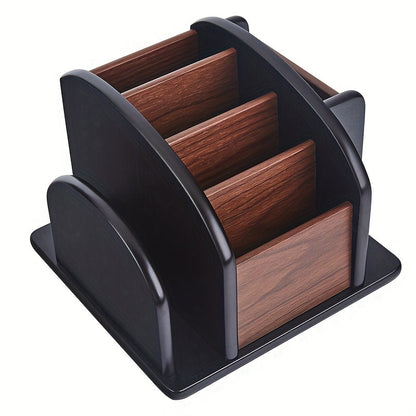 Creative Multi-Purpose Desktop Storage Box | Wooden Remote Control Holder and Office Organizer | Pen Holder for Desk Items