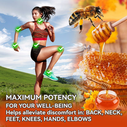 Natural NZL Bee Venom Professional Serum Care – Joint, Muscle and Bone Cream Gel for Back, Neck, Hands, Feet, and More with Vitamin B6 and Aloe Vera
