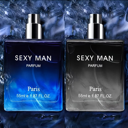 55ml Long-Lasting Eau De Parfum for Men - Refreshing Cologne with Seductive Scent, Ideal for Dating, Daily Use and as a Christmas or Father's Day Gift