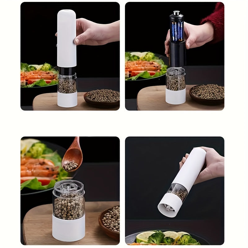 Automatic Electric Salt and Pepper Grinder Set - Stainless Steel with Easy-Turn Precision Grinding - Ideal for Kitchen and BBQ