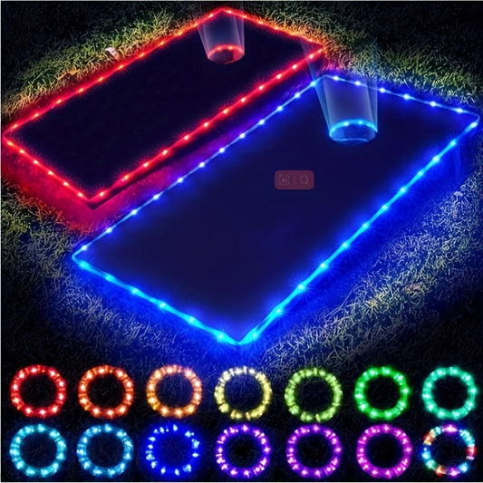Remote-Controlled LED Cornhole Lights – Multicolor Modes for Halloween Decoration