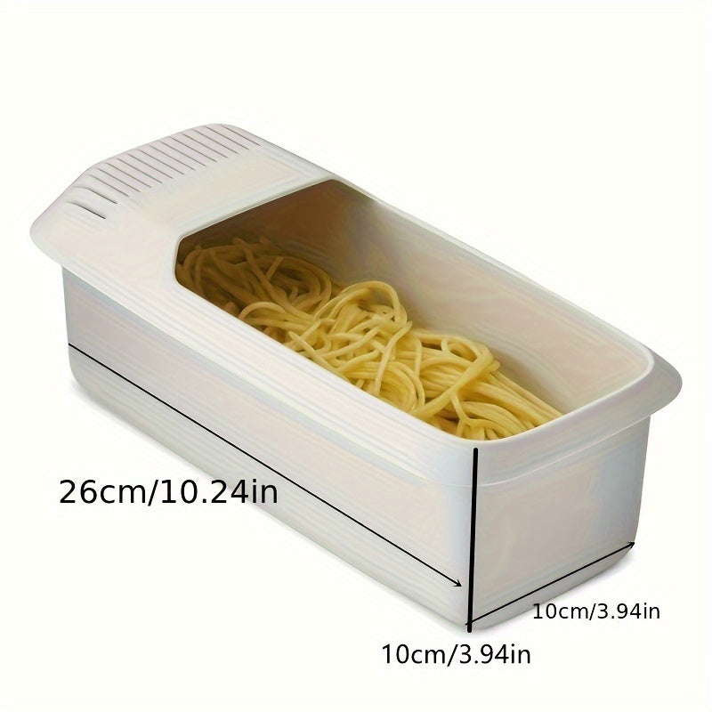 Microwave Pasta Cooker with Strainer – Heat-Resistant Pasta Boat Steamer, Spaghetti Noodle Cooking Box, Essential Kitchen Utensil for College Dorms and Apartments