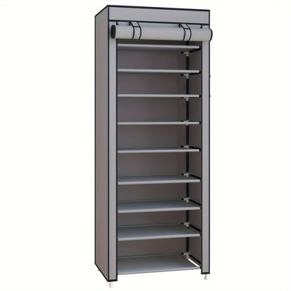 High-Capacity 9 Tier Shoe Rack Organizer with Dust Cover – Space-Saving, Easy Assembly – Stylish, Sturdy, and Durable for Household Closets and Entryways