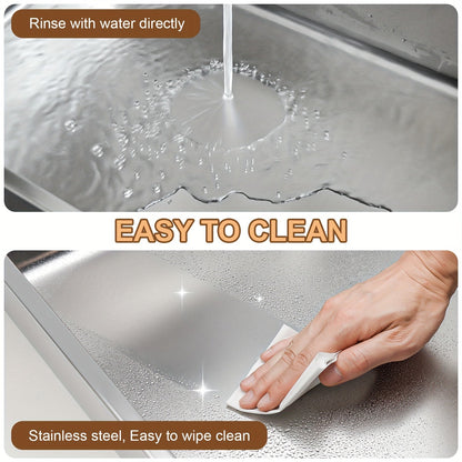 Extra-Large Stainless Steel Cat Litter Box with Lid - Open-Top, High-Sided, Leak-Proof, Easy Clean, Includes Scoop, Durable ABS and Plastic, Odor-Free with Separate Base