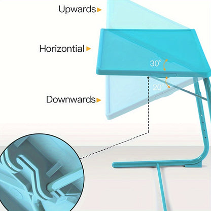 Adjustable Tray Table – 6 Height Levels and 3 Tilt Angles, Foldable Dining Table for Home and Kitchen Use, Flexible Design