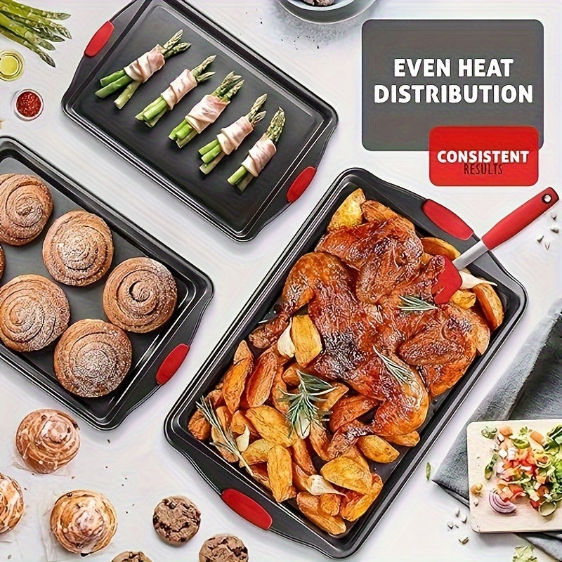 Premium Carbon Steel Baking Sheet Set – Non-Stick Cookie Sheet & Grilling Tray, Oven Accessories for Baking and Cooking (1pc/1 set)