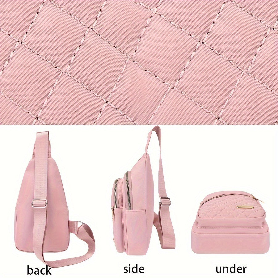 3 Piece Chic Pink Travel & Fitness Bag Set – Large Capacity Waterproof Oxford Fabric Duffle with Shoulder Strap and Cosmetic Bags