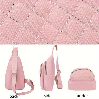 3 Piece Chic Pink Travel & Fitness Bag Set – Large Capacity Waterproof Oxford Fabric Duffle with Shoulder Strap and Cosmetic Bags
