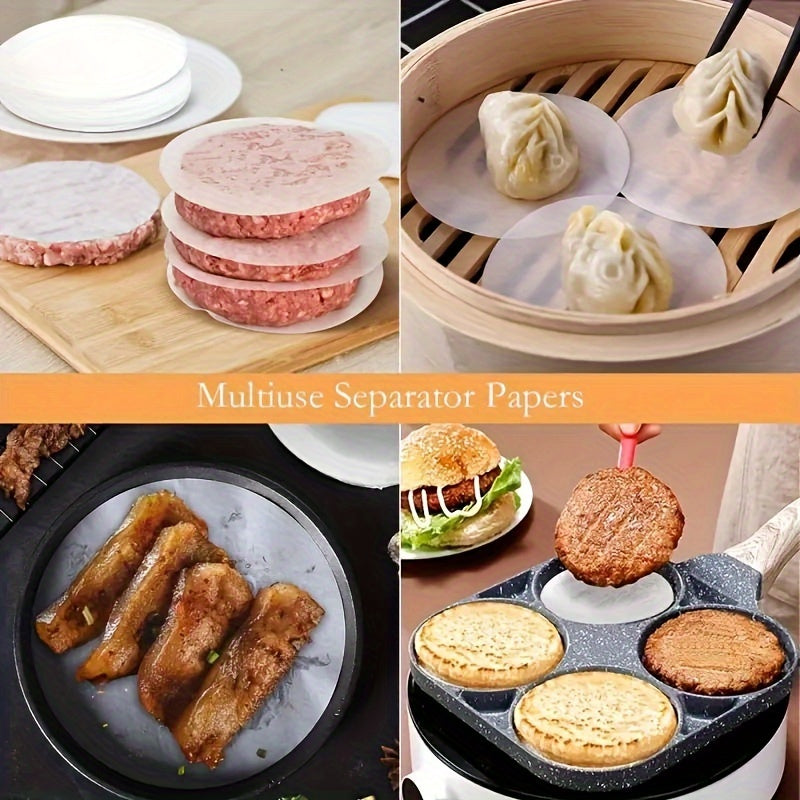 500pcs Non-Stick Hamburger Paper Sheets – Food Separators for Storing and Freezing Burgers, Cookies, Versatile Kitchen Gadgets for Home and Restaurant Use