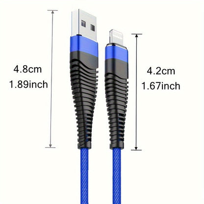 18W Fast Charging USB Cable for iPhone 14/13/12/11/Pro Max/XS/X/XR/8/7/6/6s/SE and iPad - Long Data Cord