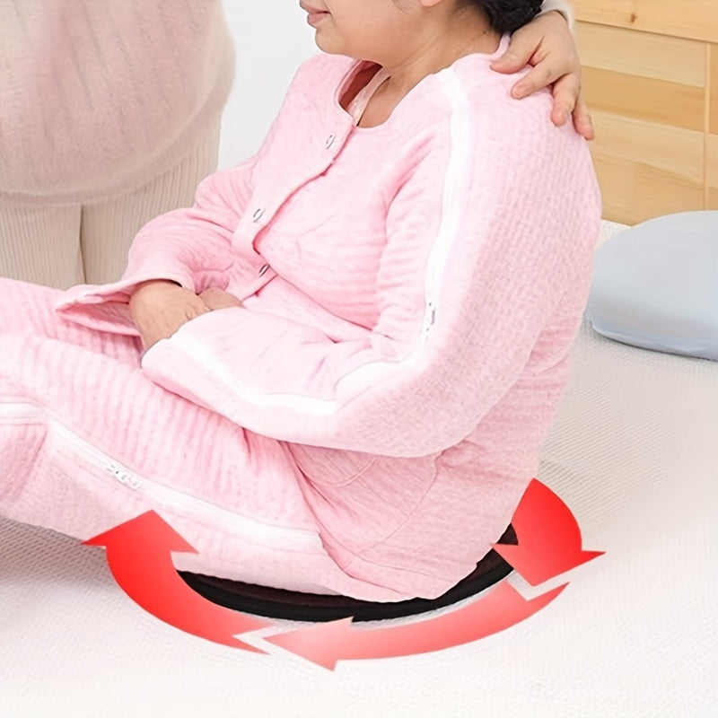 360-Degree Swivel Seat Cushion – Rotating Memory Foam Pad with Cotton Cover, Non-Slip Base for Elderly and Expectant Mothers, Ideal for Office and Home (1-Pack)
