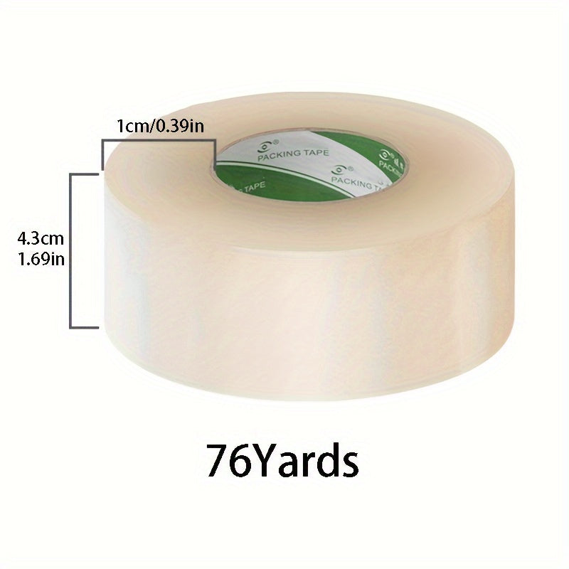 1 Roll 76 Yards Packaging Tape – Transparent, Multi-Use – Ideal for Office, Home, and School Transportation – One Roll of Sealing Tape
