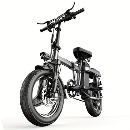High-Performance Folding Electric Bike - 500W Motor, 14" Tire, 20MPH Speed, 25 Miles Range, Dual Suspension, 48V 13AH Battery - Ideal Commuter Ebike for Adults