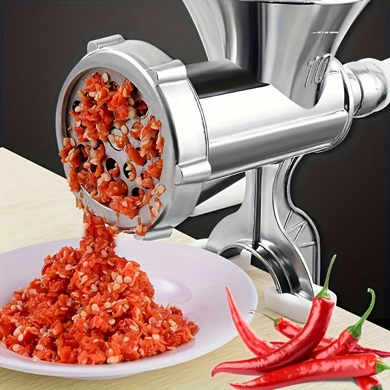 Heavy-Duty Manual Meat Grinder – Effortless Meat & Vegetable Mincing with Tabletop Clamp and Sausage Maker Function – Essential Kitchen Gadget for Home Cooking (1pc)
