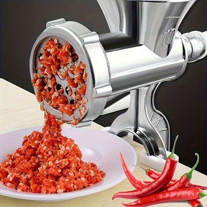 Heavy-Duty Manual Meat Grinder – Effortless Meat & Vegetable Mincing with Tabletop Clamp and Sausage Maker Function – Essential Kitchen Gadget for Home Cooking (1pc)