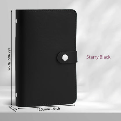 1 Banknote Storage Book - PU Material, Holds 100 Banknotes, Photos, Stamps, Bank Cards, A6 Ultra-Large Capacity with 50 Inner Pages