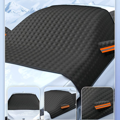 All Weather Car Windshield Cover – Durable Polyester, Sun & Snow Protection, Anti-Frost Winter Shield