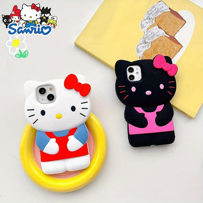 Sanrio Hello Kitty 3D Mobile Phone Case - Protective, Decorative, Cute Design, Ideal Gift for Christmas and Halloween ( Authorized )