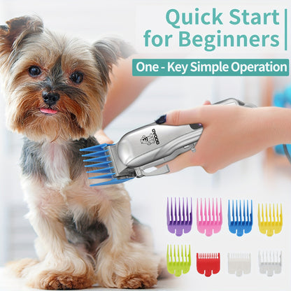 Cordless Dog Grooming Clippers for Thick Coats - Quiet Pet Hair Clippers for Dogs & Cats