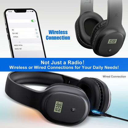 3 in 1 Multifunction Wireless Headphones - Audio Cable, Charging Cable, 650mAh Rechargeable Battery
