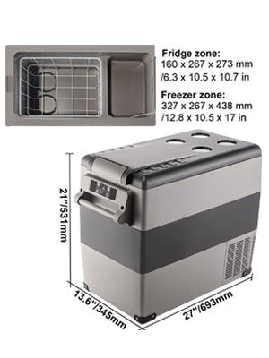 SucceBuy Portable Car Refrigerator Mini Fridge — 20L–55L Compressor Cooler DC 110-240V Ice Box for Camping