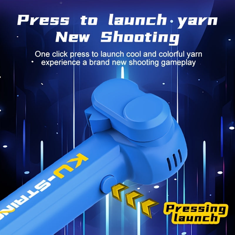 Glow-in-the-Dark Electric Rope Launcher Toy - 3-Meter Spinning Yarn Lasso, Creative Gift for Pets and Kids 14+, Plastic Material