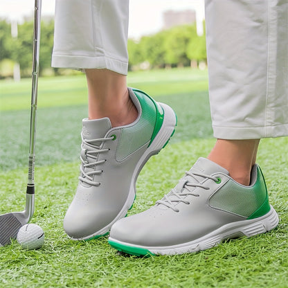 Professional Men's Golf Shoes with Spikes - Athletic Training Footwear for Sporty and Casual Wear