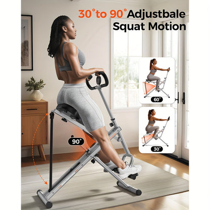 2 in 1 Squat and Rowing Machine - Foldable Glute Trainer for Home Workouts - Easy Setup, Perfect Gift for Men and Women