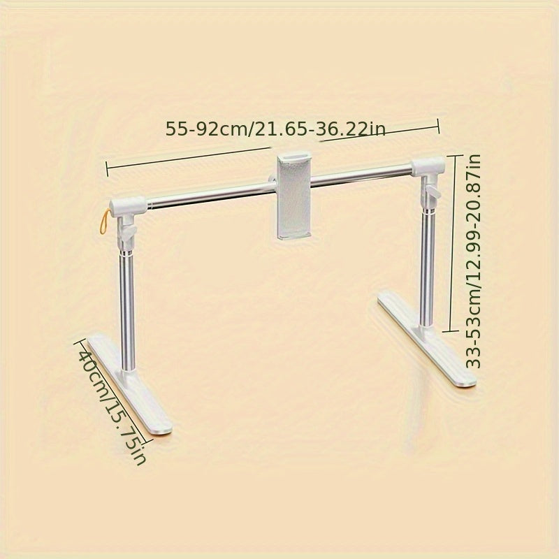 Adjustable Aluminum Tablet Stand – Foldable and Portable, Clamp Design for Phones and Tablets, Ideal for Bedside and Desktop Use