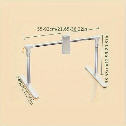 Adjustable Aluminum Tablet Stand – Foldable and Portable, Clamp Design for Phones and Tablets, Ideal for Bedside and Desktop Use