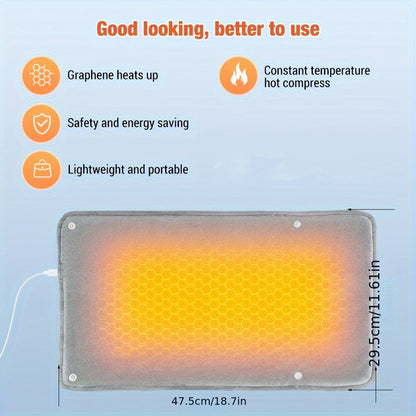 USB Heating Pad - Intelligent Thermostatic, Warms Hands, Feet, Waist, Low Voltage, Safe and Energy Saving