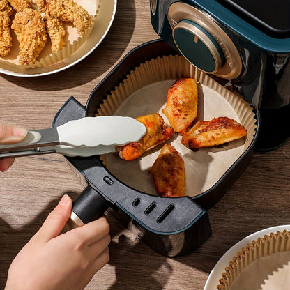 50PCS Non-Stick Air Fryer Liners - Square Paper for Baking, Roasting, and Microwave Cooking, Easy Cleanup, Healthier Cooking for Hotels and Commercial Use