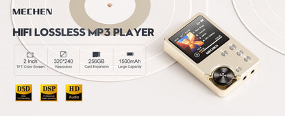 High-Quality Lossless MP3 Player MECHEN-M30 – HiFi with 64GB Memory Card, Supports Up to 256GB