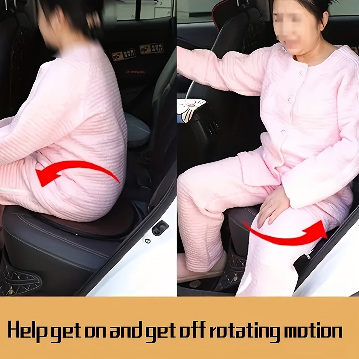 Swivel Seat Cushion for Car and Home - 360° Rotation, Non-Slip, Easy Access Chair Pad for Elderly and Pregnant Users