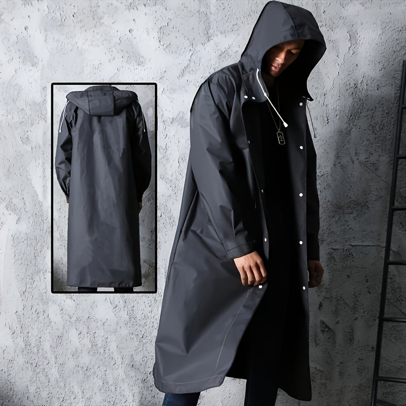 Waterproof Outdoor Explorer Raincoat – Thickened, Hooded, Breathable for Men and Women – Ideal for Cycling, Hiking, Fishing, and Mountaineering with Adjustable Cuffs and Hem