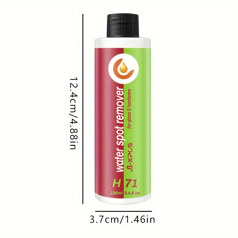 Powerful Bathroom Glass Cleaner - Removes Hard Water Stains, Soap Scum, and Lime from Shower Doors, Mirrors, Tiles, and Faucets