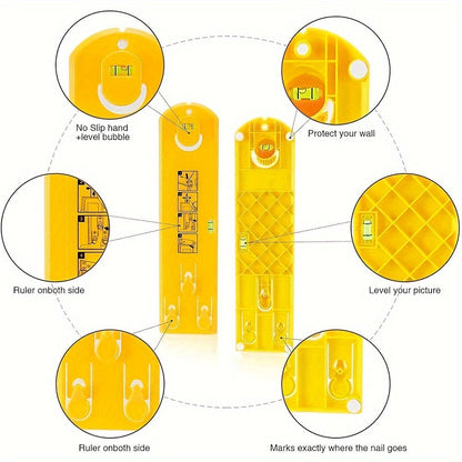 Picture Hanging Tool with Easy Level Ruler – Multifunction Frame Hanger Wall Kit for Home Decor, Ideal for Mirrors, Clocks, and Wall Coverings