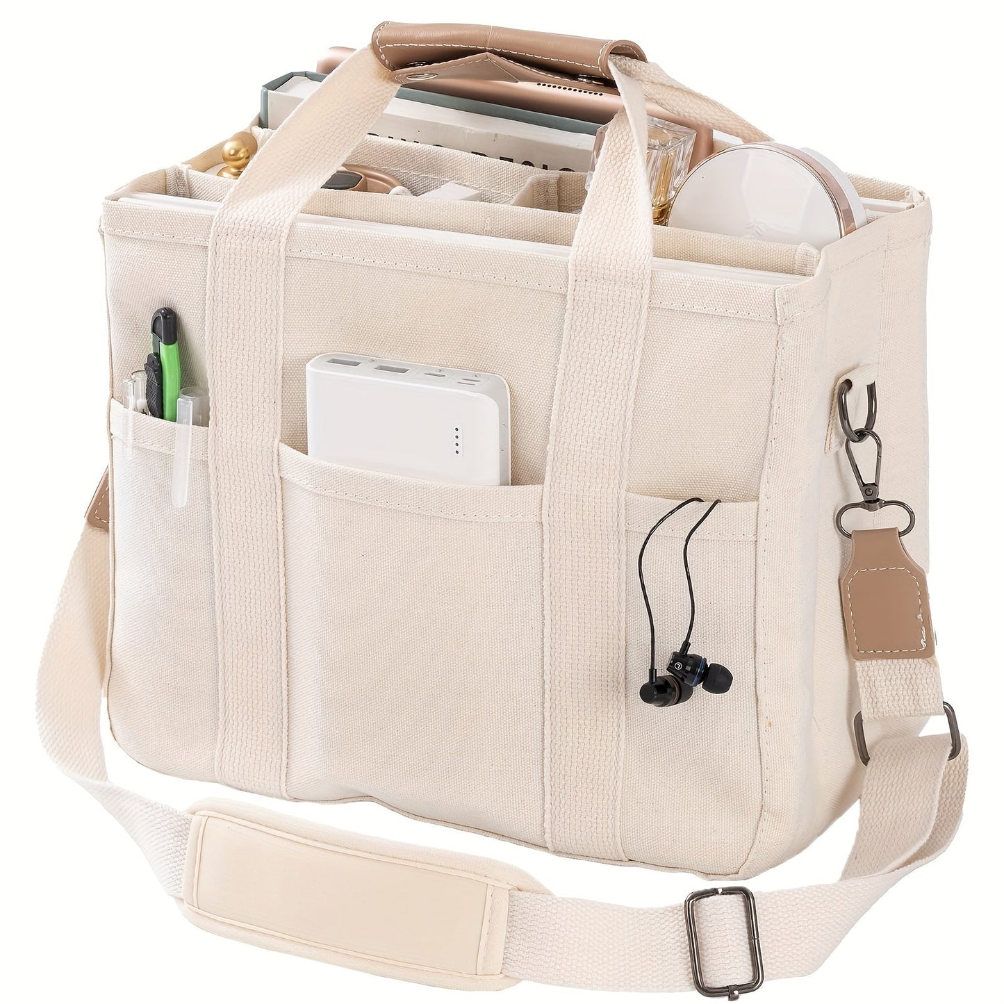 Versatile Canvas Crossbody Bag – Stylish Shoulder Strap, Multiple Compartments, Spacious Interior – Perfect for Daily Use – Women’s Fashion Accessory