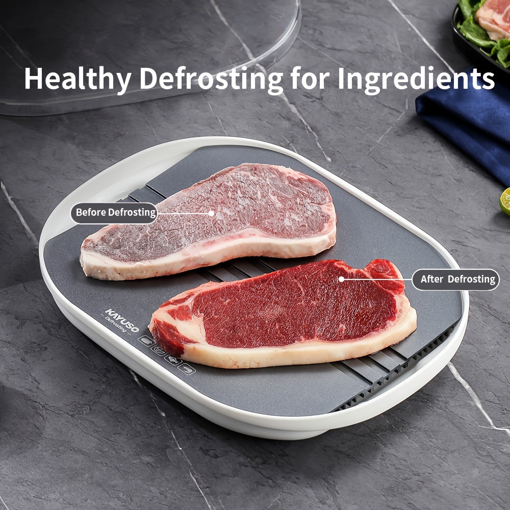 Rapid Freshness Defroster Box - Household Food Thawing Box with Drainage Tray, Safer and Faster Meat Thawing, Suitable for Home Kitchens