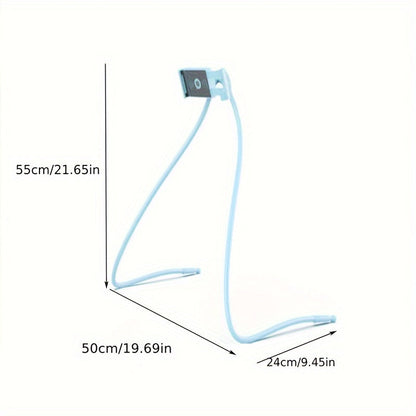 55cm Adjustable Bendable Overhead Smartphone and Tablet Stand – Universal Lazy Holder with Sturdy TPU Frame, Water-Resistant, Space-Saving for Bedside and Living Room