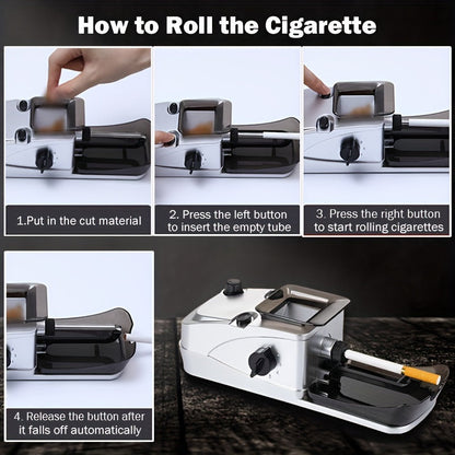 3-in-1 Electric Pre Roll Machine – Automatic Tobacco Roller for 6.5mm & 8mm Tubes and Pre Roll Cones – Fast, Easy Rolling with Adjustable Speed and Compact Design