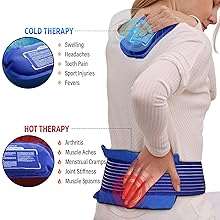 Medvice 2-Pack Reusable Gel Ice & Heat Wraps – Versatile Strap for Injuries, Joint Pain & Muscle Soreness