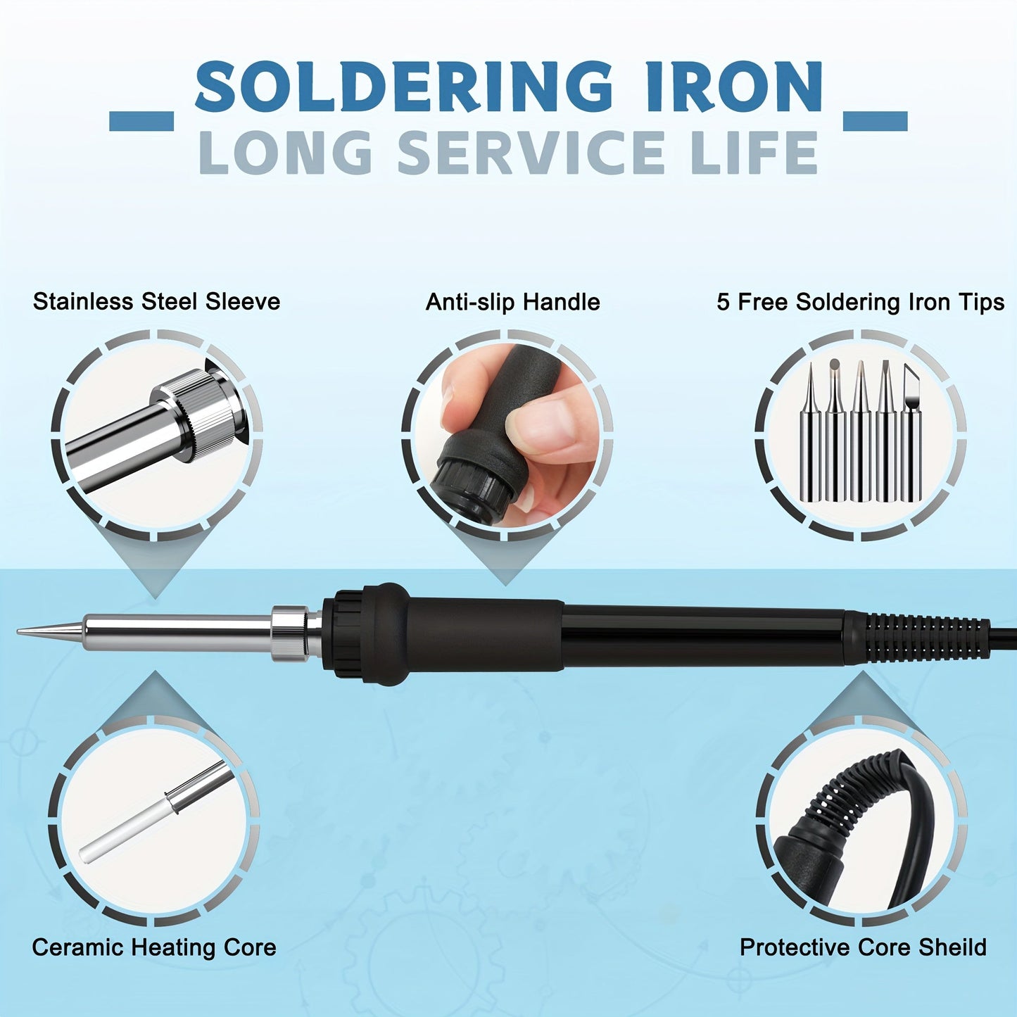 600W Digital Soldering Station Kit by ILibILib – Includes Solder Iron and Hot Air Gun Rework Tool