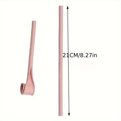 6pcs Premium Silicone Straws – Reusable, BPA-Free, Washable, Foldable with Snap Open Design, Hot and Cold Compatible, Portable for Kitchen Supplies, Mixed Color